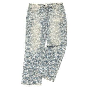 BP low-rise baggy straight leg skater jeans meadow floral indigo 32 NEW